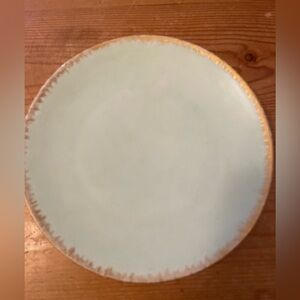 Antique‎ Royal Austrian Porcelain O&EG Plate 7” Light Green With Gold Trim